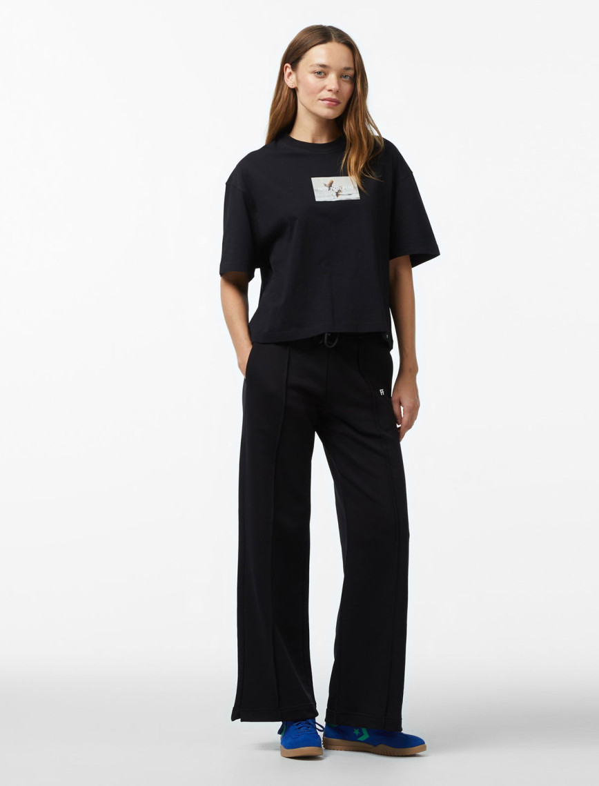 Forfun Not For Fun 003 - Oversize Drop Shoulder Kadın Siyah T-Shirt Forfun Not For Fun 003 - Oversize Drop Shoulder Kadın Siyah T-Shirt