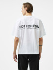 Forfun Not For Fun 004 Oversize Drop Shoulder Erkek Beyaz T-Shirt Forfun Not For Fun 004 Oversize Drop Shoulder Erkek Beyaz T-Shirt