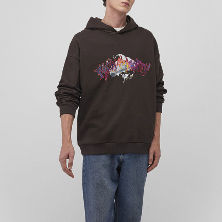 Mavi Rick and Morty Baskılı Kahverengi Sweatshirt 0S10293-88615