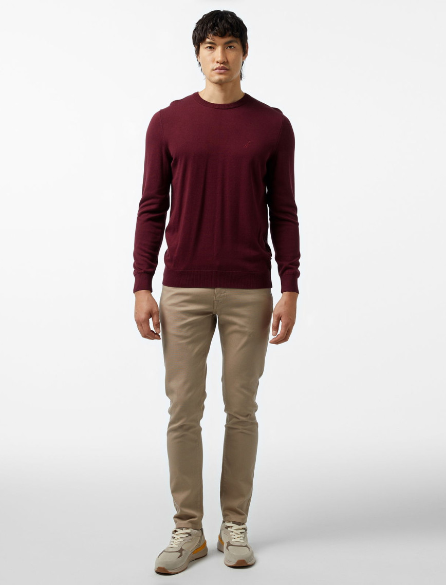 Nautica Erkek Bordo Regular Fit Triko Nautica Erkek Bordo Regular Fit Triko