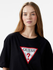 Guess Iconic Organic Cotton 160Gsm Kadın Siyah T-Shirt Guess Iconic Organic Cotton 160Gsm Kadın Siyah T-Shirt
