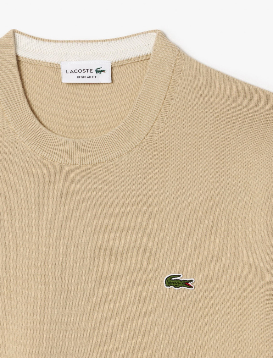 Lacoste Erkek Regular Fit Bisiklet Yaka Organik Pamuk Krem Kazak Lacoste Erkek Regular Fit Bisiklet Yaka Organik Pamuk Krem Kazak