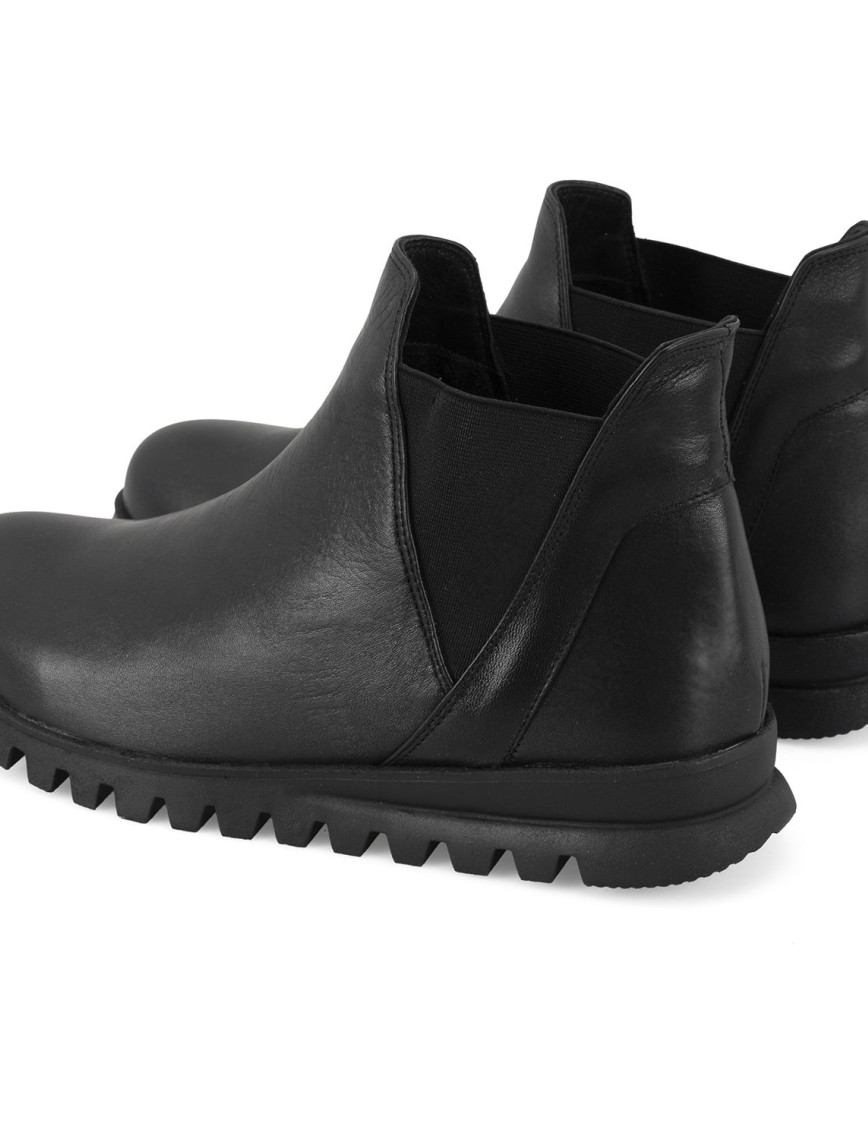 Phoebe Siyah Kadın DesaComfort Lastikli Deri Bot