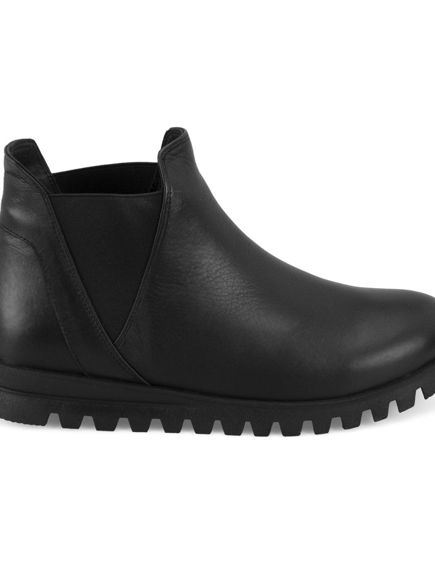 Phoebe Siyah Kadın DesaComfort Lastikli Deri Bot