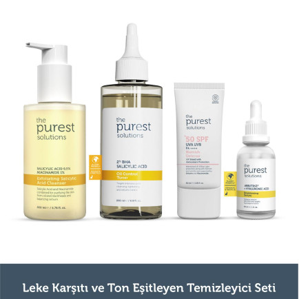 The Purest Solutions Leke karşıtı ve ton eşitleyen temizleyici seti The Purest Solutions Leke karşıtı ve ton eşitleyen temizleyici seti