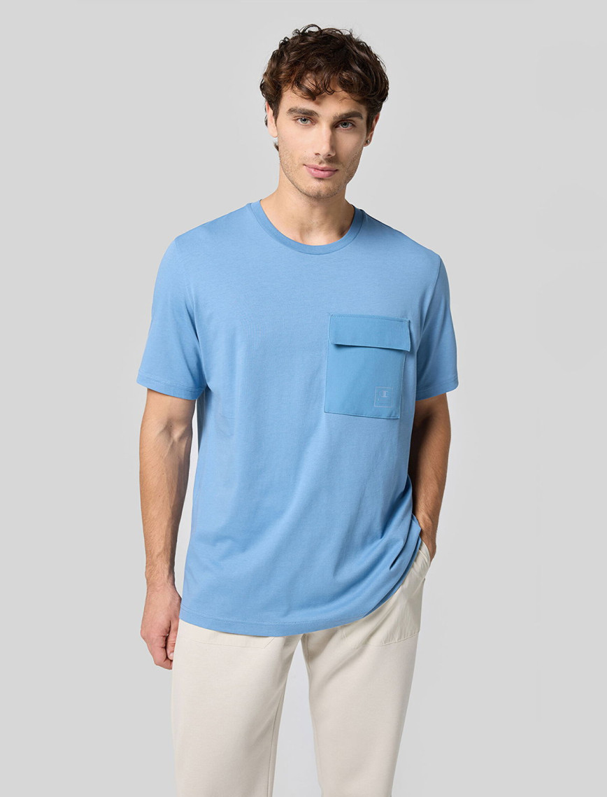 Champion Crewneck Erkek Mavi T-Shirt Champion Crewneck Erkek Mavi T-Shirt