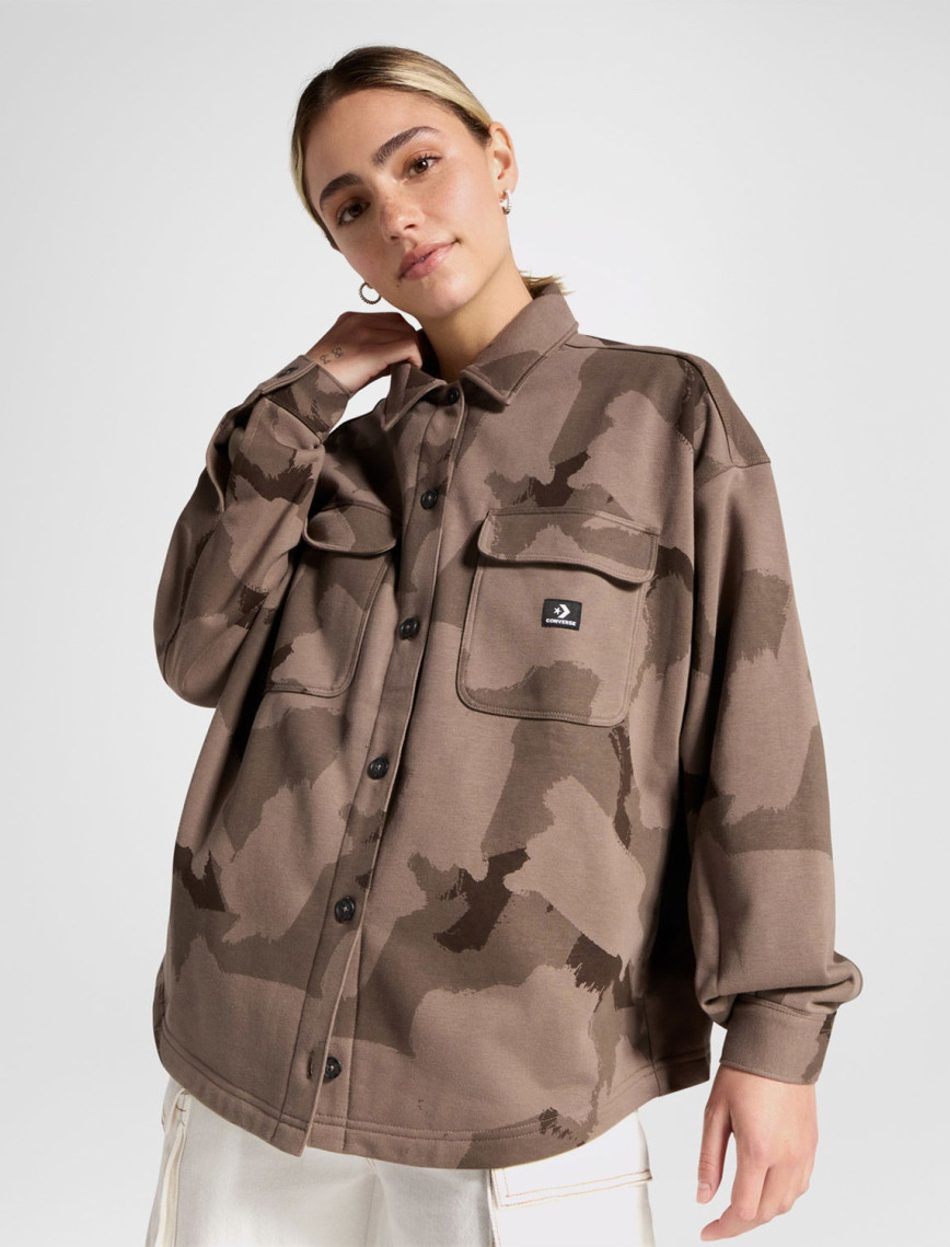 Converse Kadın Desenli Haki Ceket Converse Kadın Desenli Haki Ceket