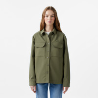 Lacoste Kadın Regular Fit Haki Gömlek Lacoste Kadın Regular Fit Haki Gömlek