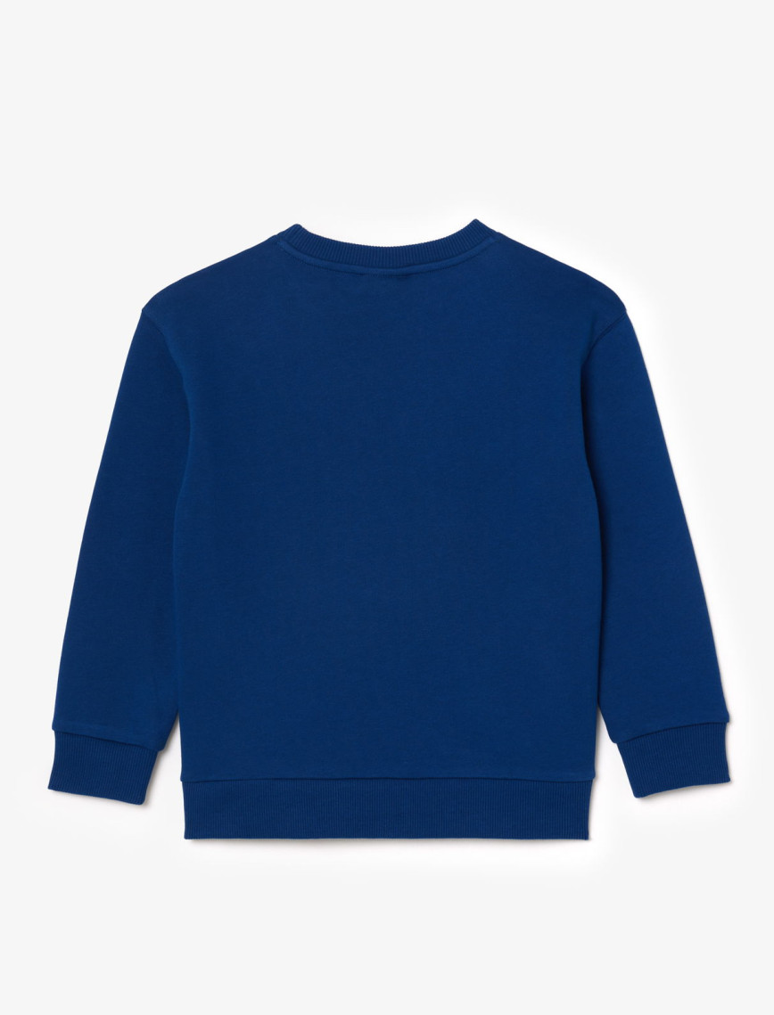 Lacoste Çocuk Bisiket Yaka Baskılı Lacivert Sweatshirt Lacoste Çocuk Bisiket Yaka Baskılı Lacivert Sweatshirt