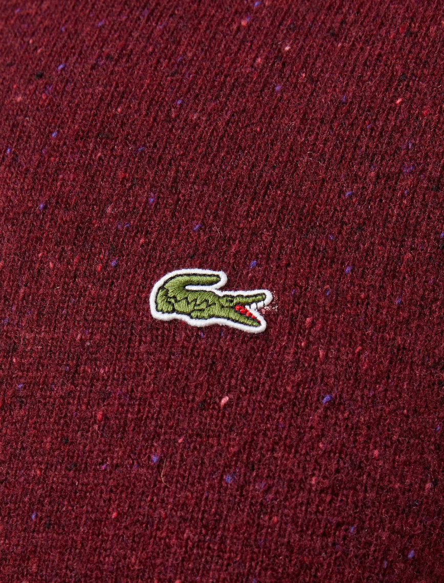 Lacoste Erkek Regular Fit Bisiklet Yaka Yün Bordo Triko Lacoste Erkek Regular Fit Bisiklet Yaka Yün Bordo Triko