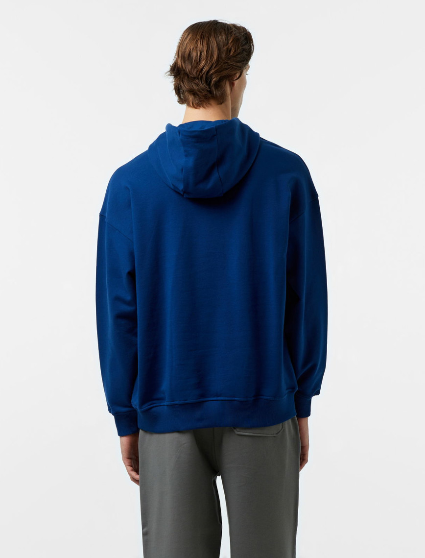 UNITED4 Pieces Erkek Mavi Hoodie UNITED4 Pieces Erkek Mavi Hoodie