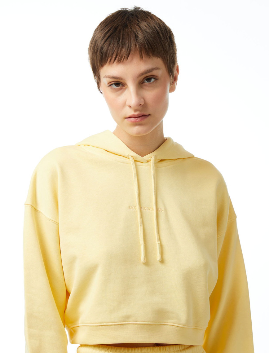 Les Benjamins 306 Kadın Sarı Hoodie