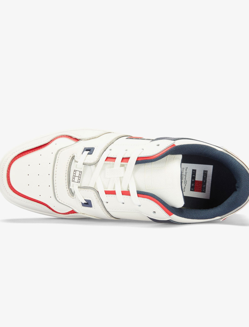Tommy Jeans Retro Basket Erkek Kirmizi Sneaker Tommy Jeans Retro Basket Erkek Kirmizi Sneaker
