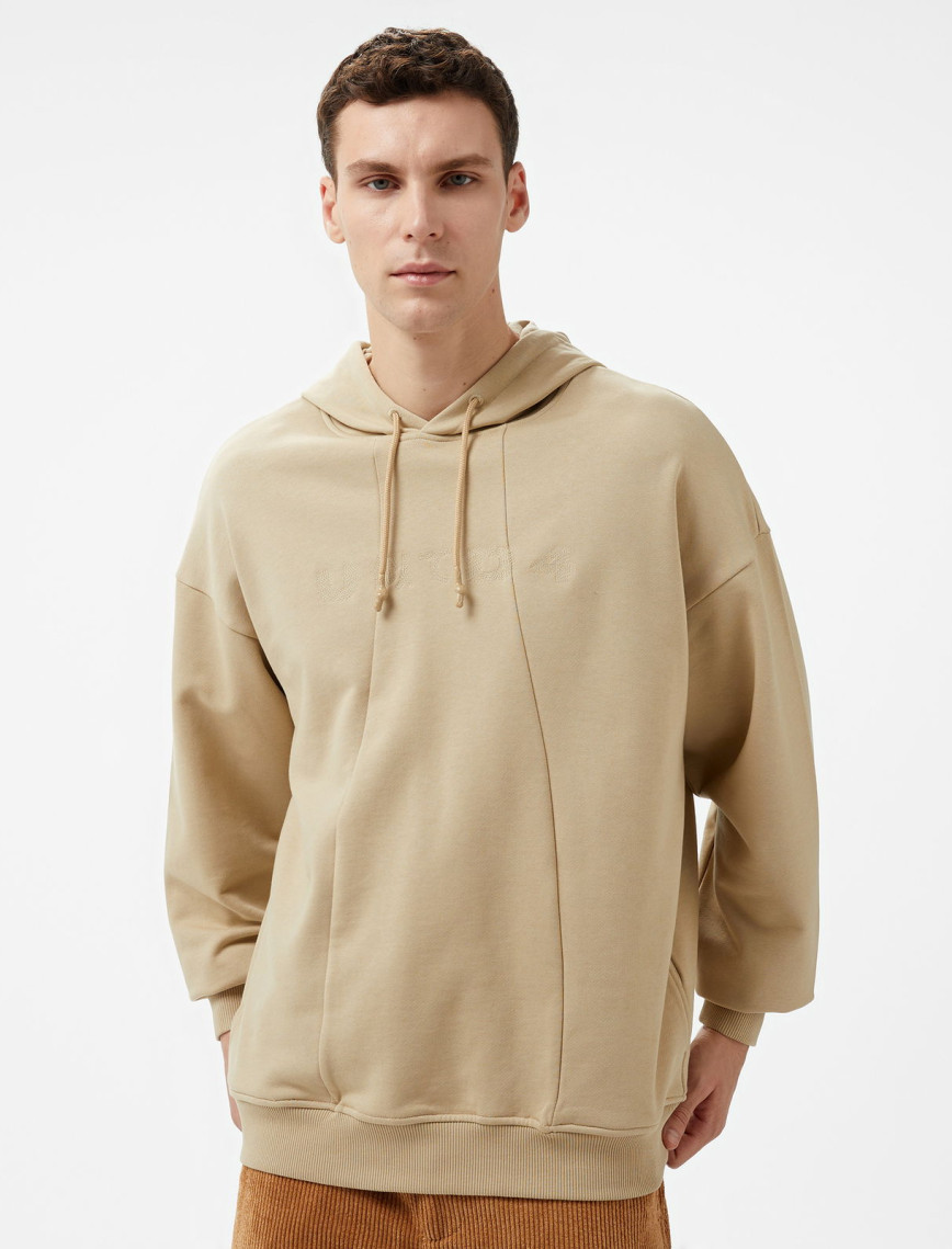 UNITED4 Pieces Erkek Krem Hoodie