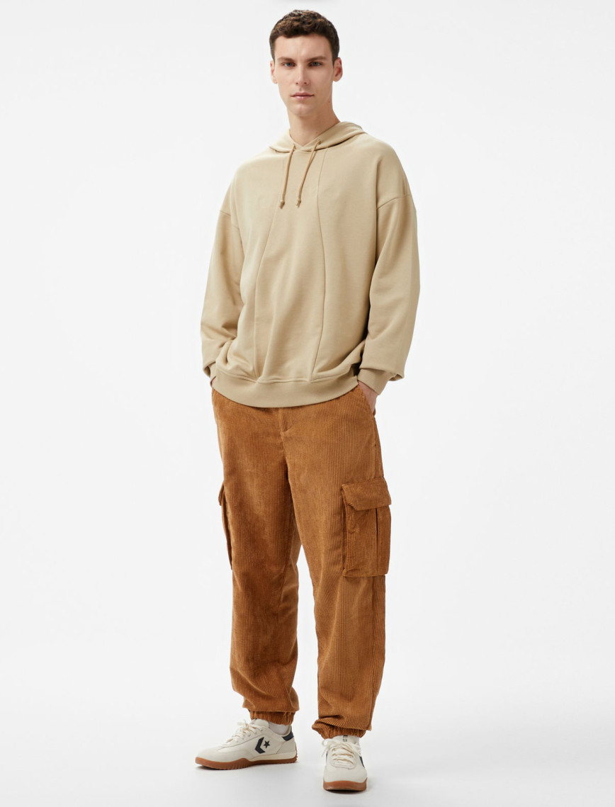 UNITED4 Pieces Erkek Krem Hoodie