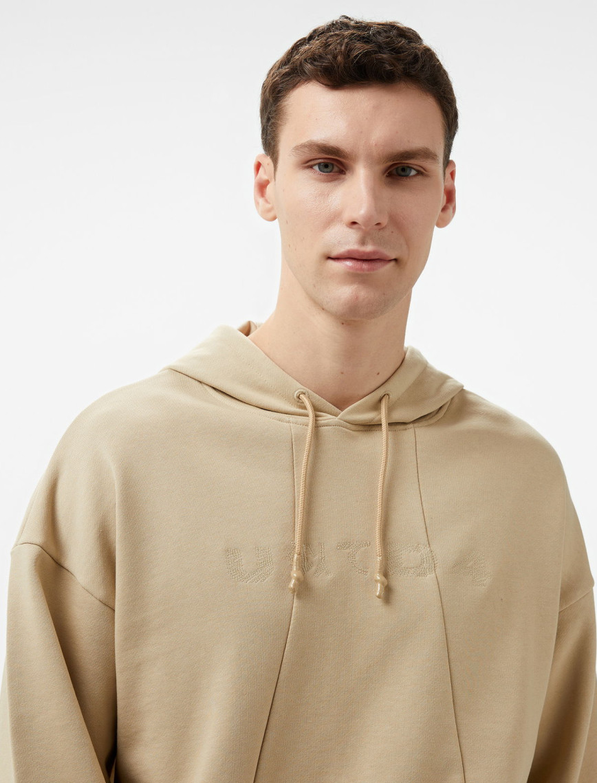 UNITED4 Pieces Erkek Krem Hoodie