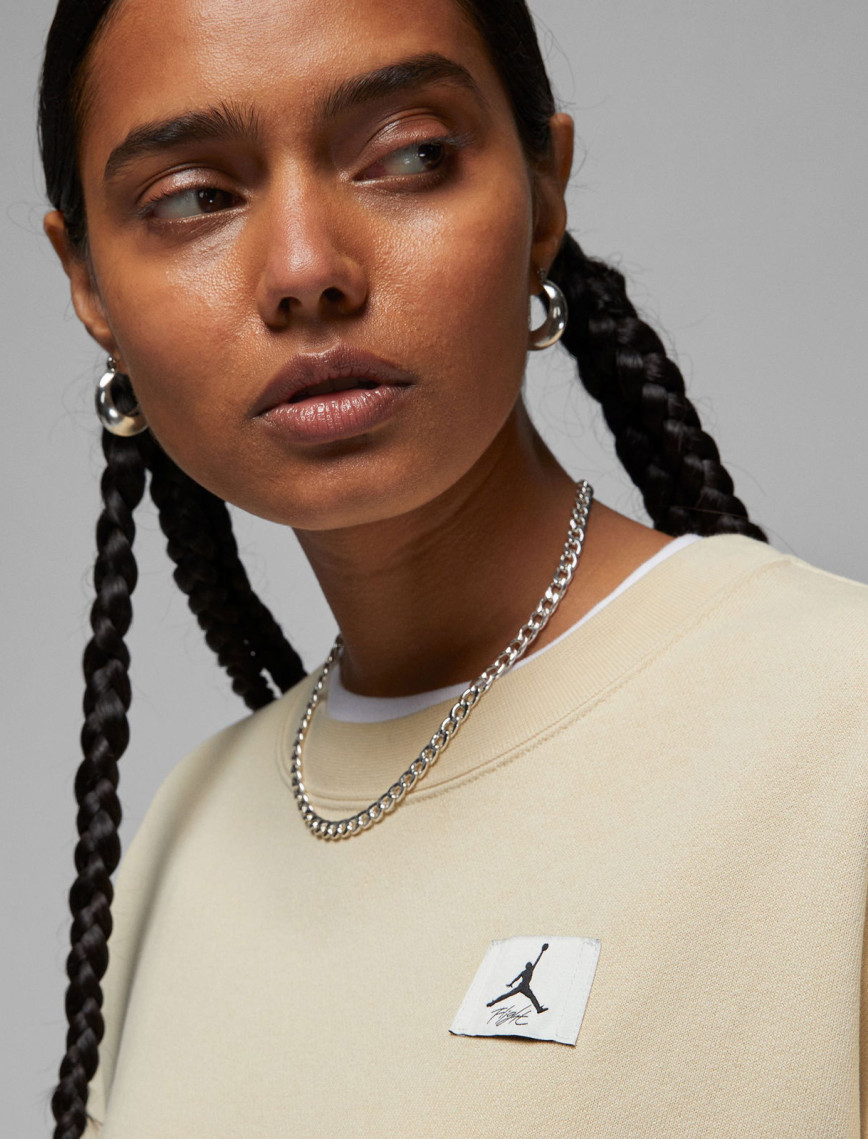 Jordan Flight Fleece Kadın Kahverengi Uzun Kollu T-Shirt Jordan Flight Fleece Kadın Kahverengi Uzun Kollu T-Shirt