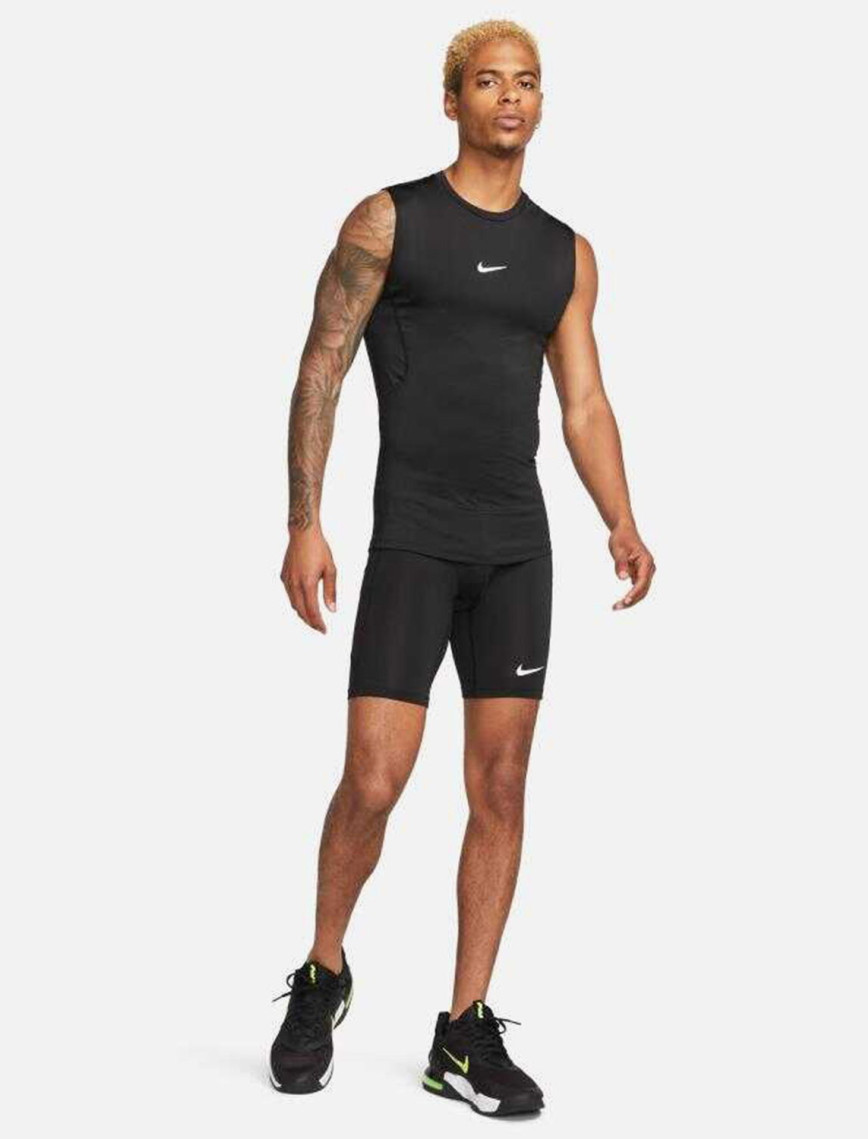 Nike Dri-Fit Top Tight Erkek Siyah Kolsuz T-Shirt Nike Dri-Fit Top Tight Erkek Siyah Kolsuz T-Shirt