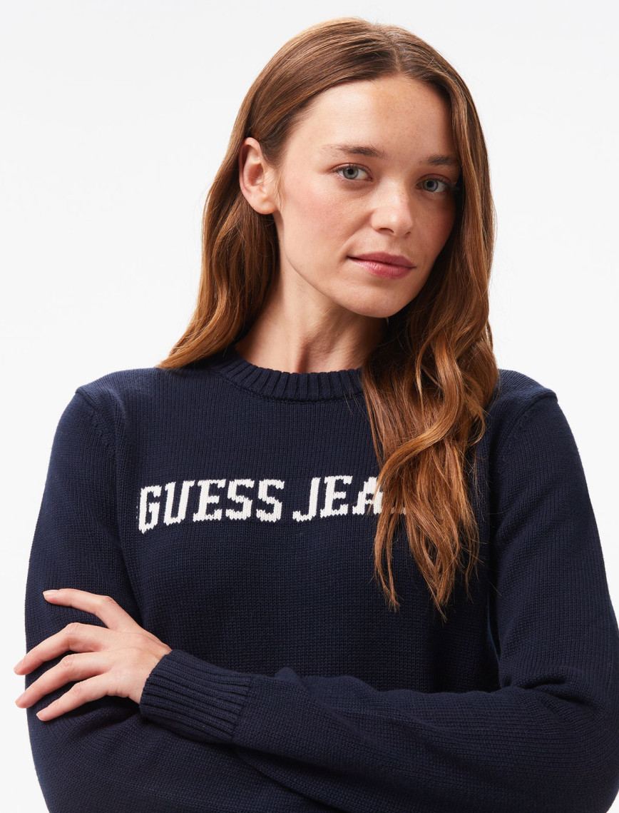 Guess Organic Cotton Genaration Yarn Kadın Lacivert Triko Guess Organic Cotton Genaration Yarn Kadın Lacivert Triko