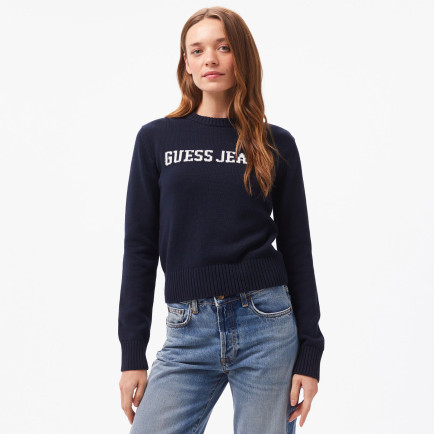 Guess Organic Cotton Genaration Yarn Kadın Lacivert Triko