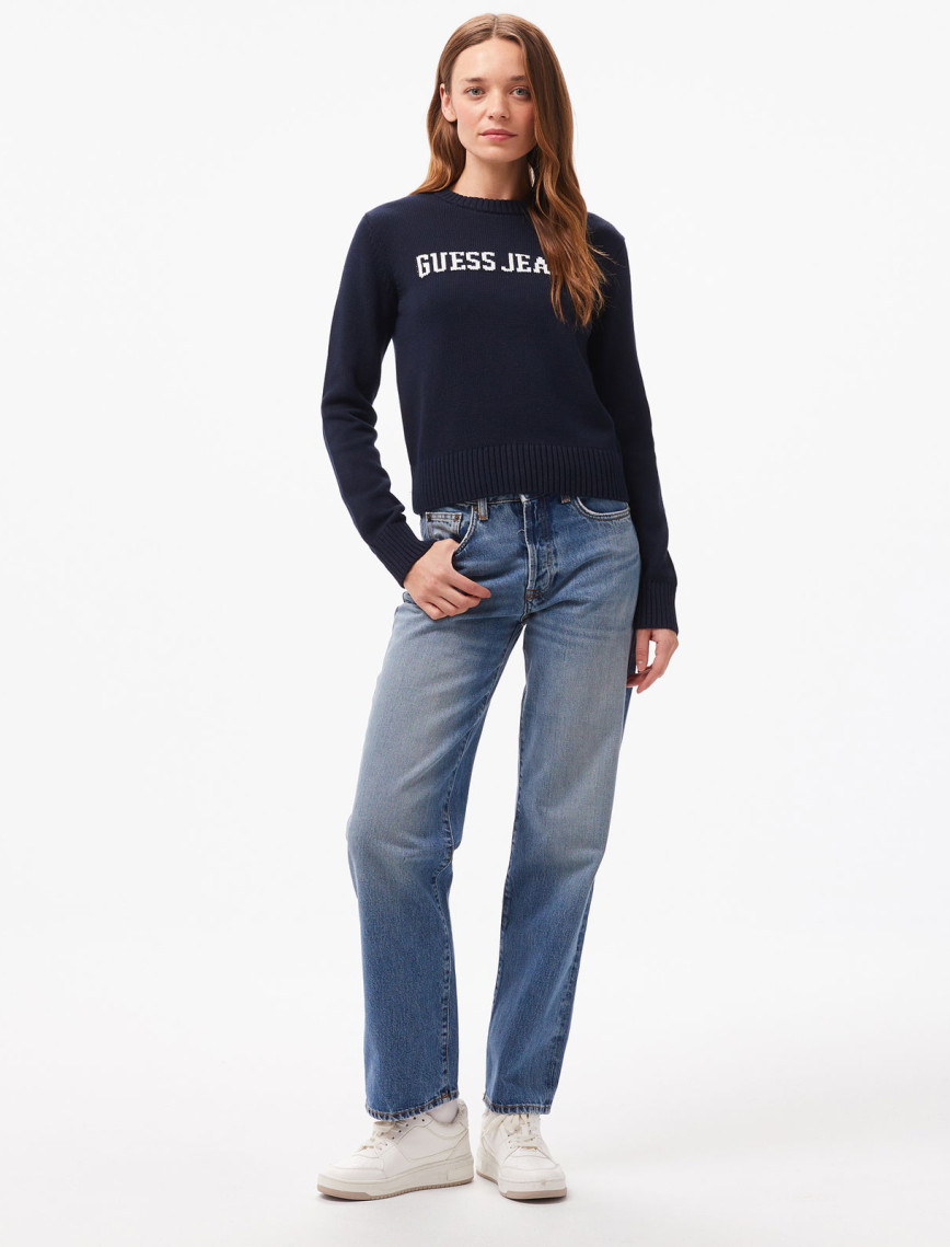 Guess Organic Cotton Genaration Yarn Kadın Lacivert Triko Guess Organic Cotton Genaration Yarn Kadın Lacivert Triko