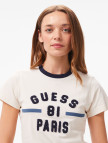 Guess Sarah Logo Bear Paul Sueded Jersey 190 Kadın Beyaz T-Shirt Guess Sarah Logo Bear Paul Sueded Jersey 190 Kadın Beyaz T-Shirt