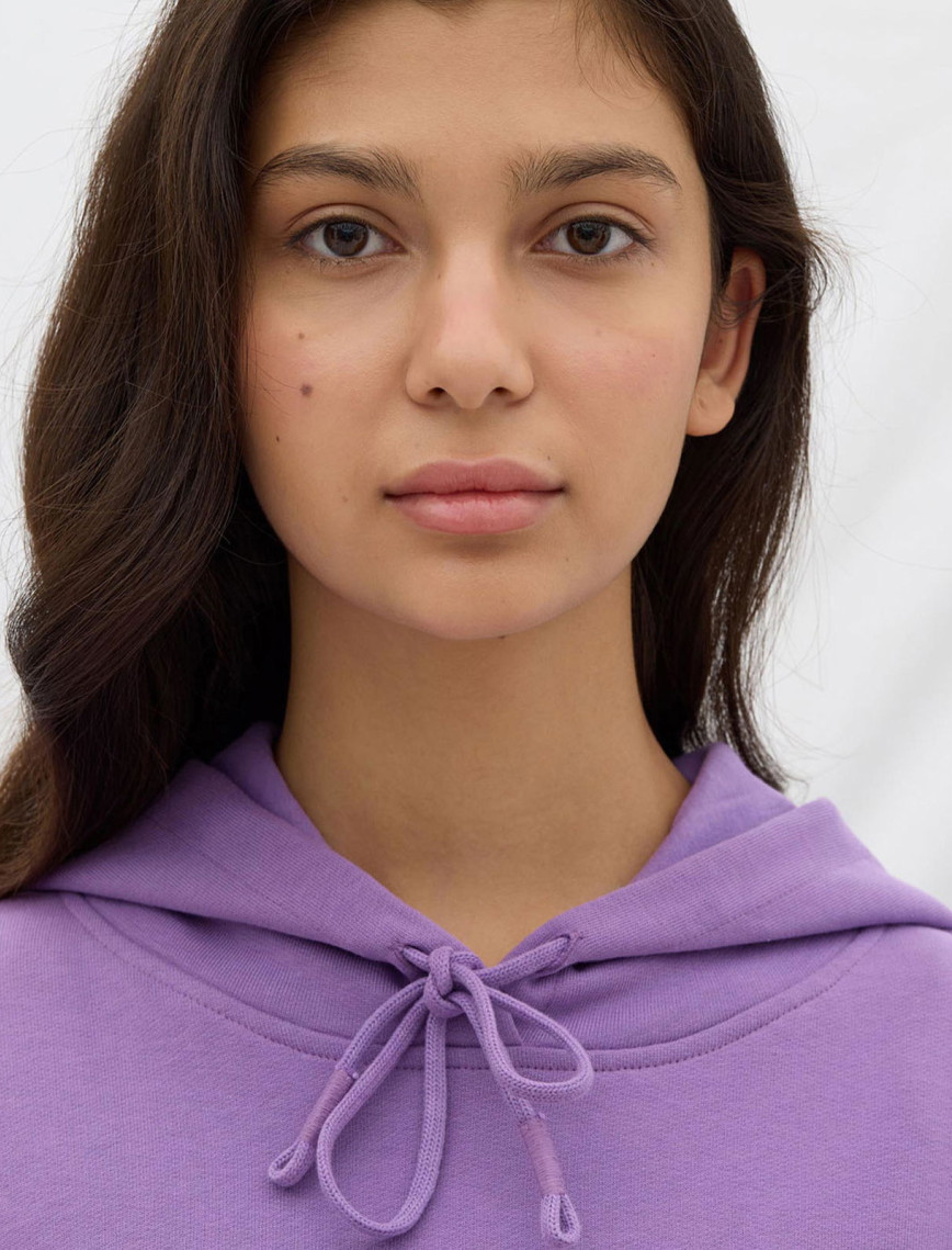 Les Benjamins Essential Kadın Mor Hoodie Les Benjamins Essential Kadın Mor Hoodie