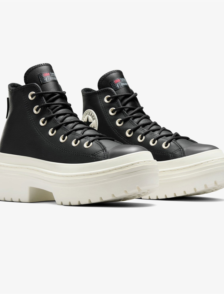 Converse Chuck Taylor All Star Lugged Heel Kadın Siyah Deri Platform Bot Converse Chuck Taylor All Star Lugged Heel Kadın Siyah Deri Platform Bot