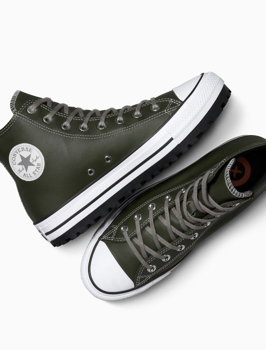 Converse Chuck Taylor All Star City Trek Unisex Yeşil Deri Bot Converse Chuck Taylor All Star City Trek Unisex Yeşil Deri Bot