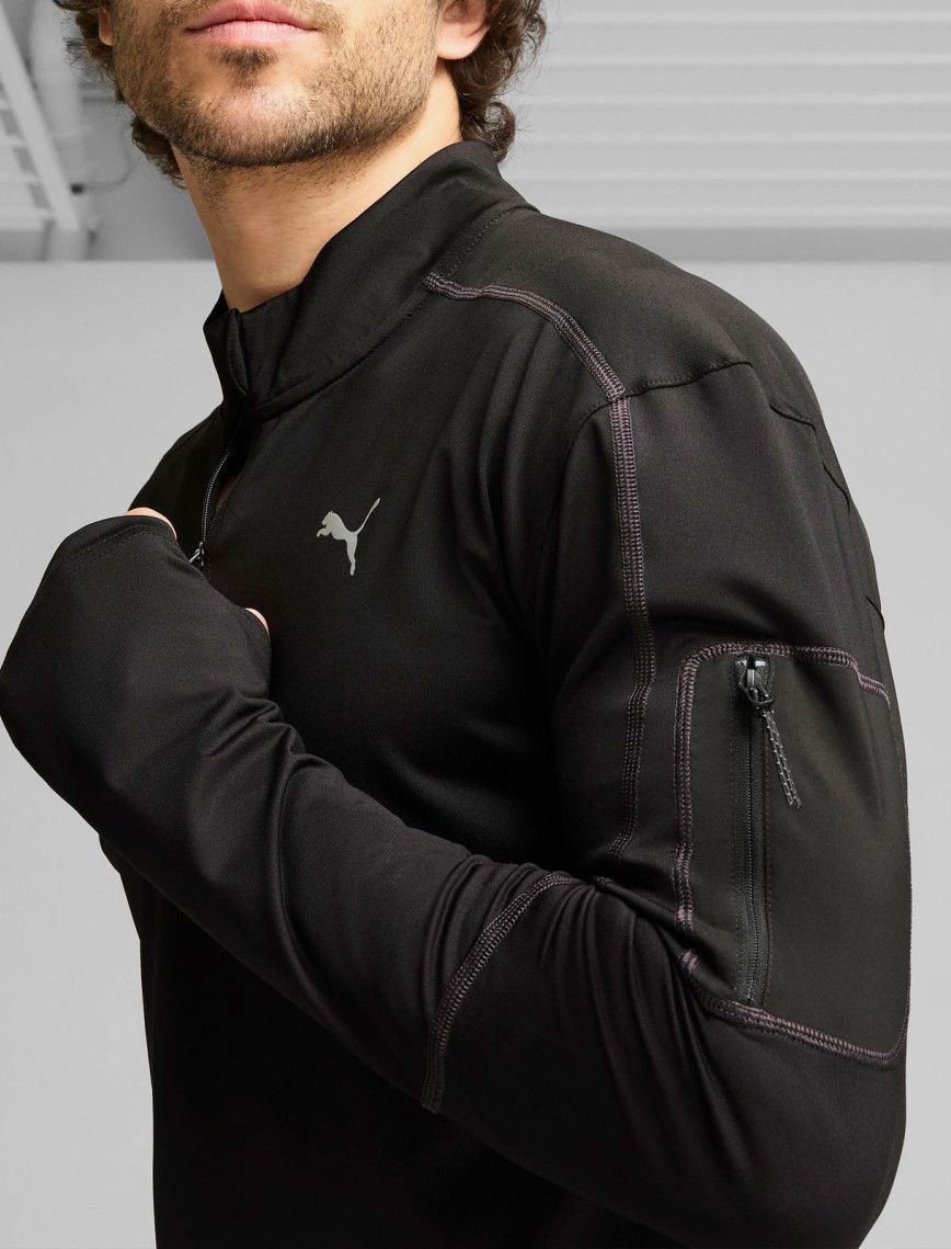 Puma Quarter Zip Erkek Siyah Günlük Sweatshirt Puma Quarter Zip Erkek Siyah Günlük Sweatshirt