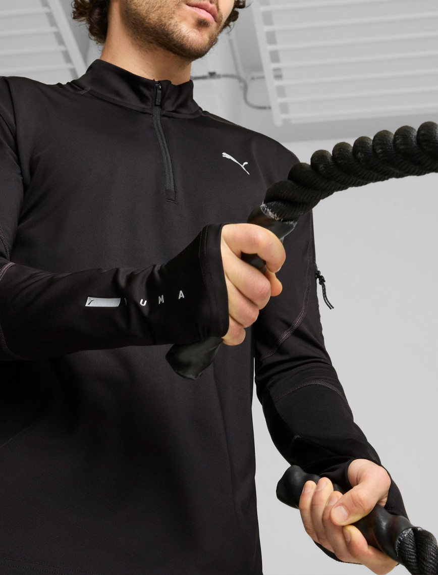 Puma Quarter Zip Erkek Siyah Günlük Sweatshirt Puma Quarter Zip Erkek Siyah Günlük Sweatshirt