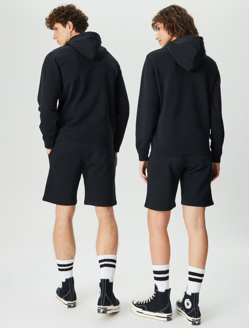 Converse Go-To Embroidered Star Chevron Unisex Siyah Hoodie Converse Go-To Embroidered Star Chevron Unisex Siyah Hoodie