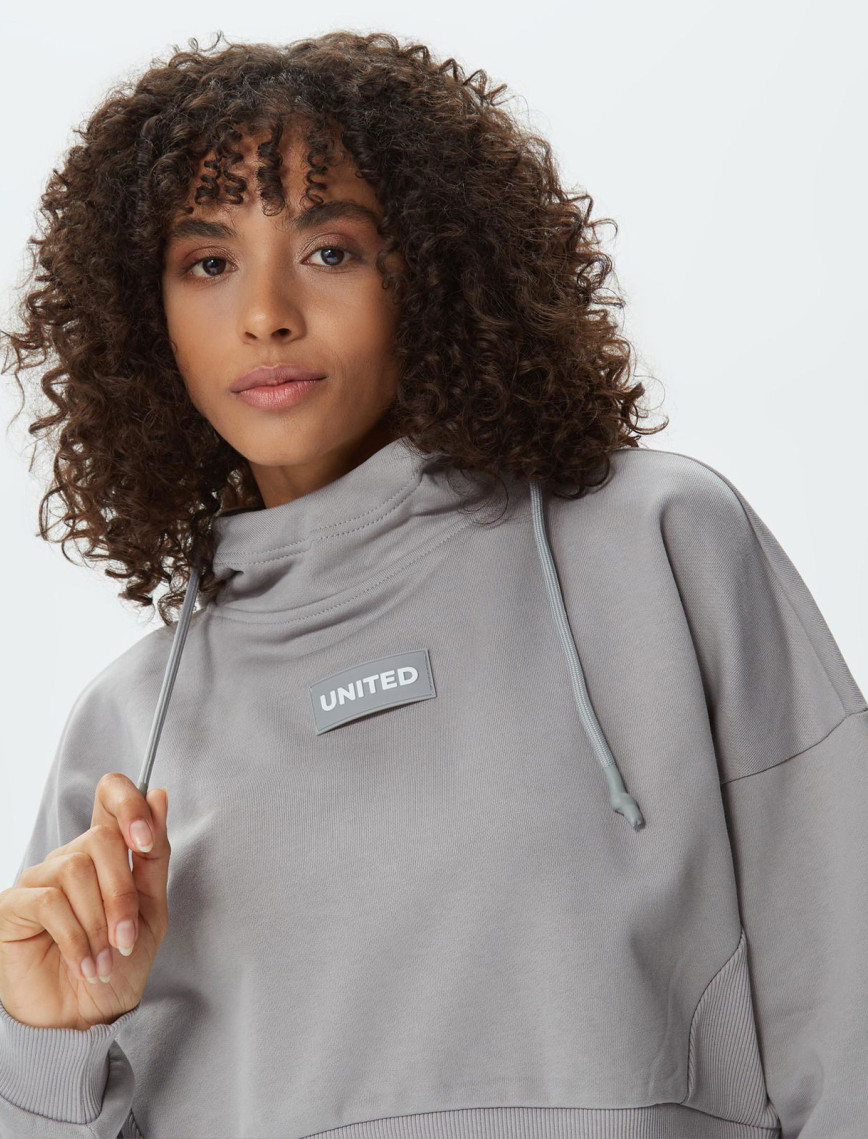 United4 Classic Kadın Gri Hoodie United4 Classic Kadın Gri Hoodie
