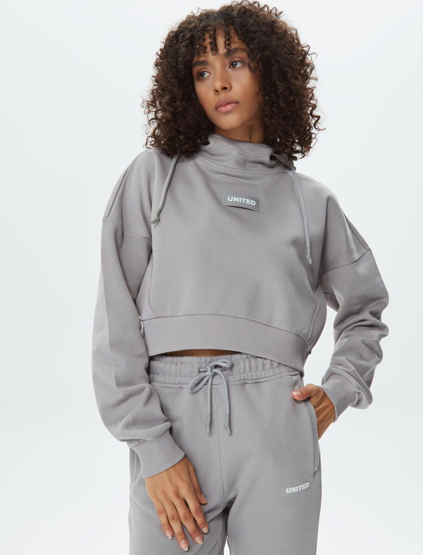 United4 Classic Kadın Gri Hoodie United4 Classic Kadın Gri Hoodie