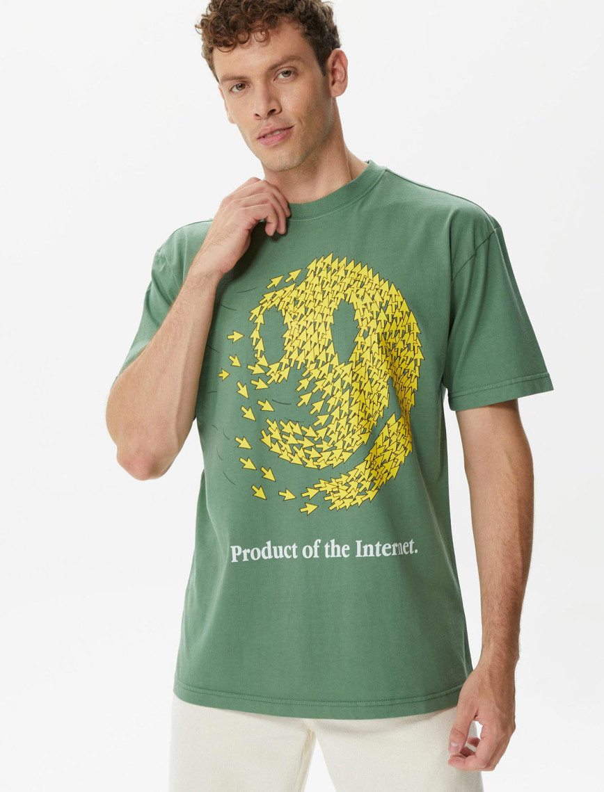 Market Smiley Product Of The Internet Erkek Siyah T-Shirt Market Smiley Product Of The Internet Erkek Siyah T-Shirt