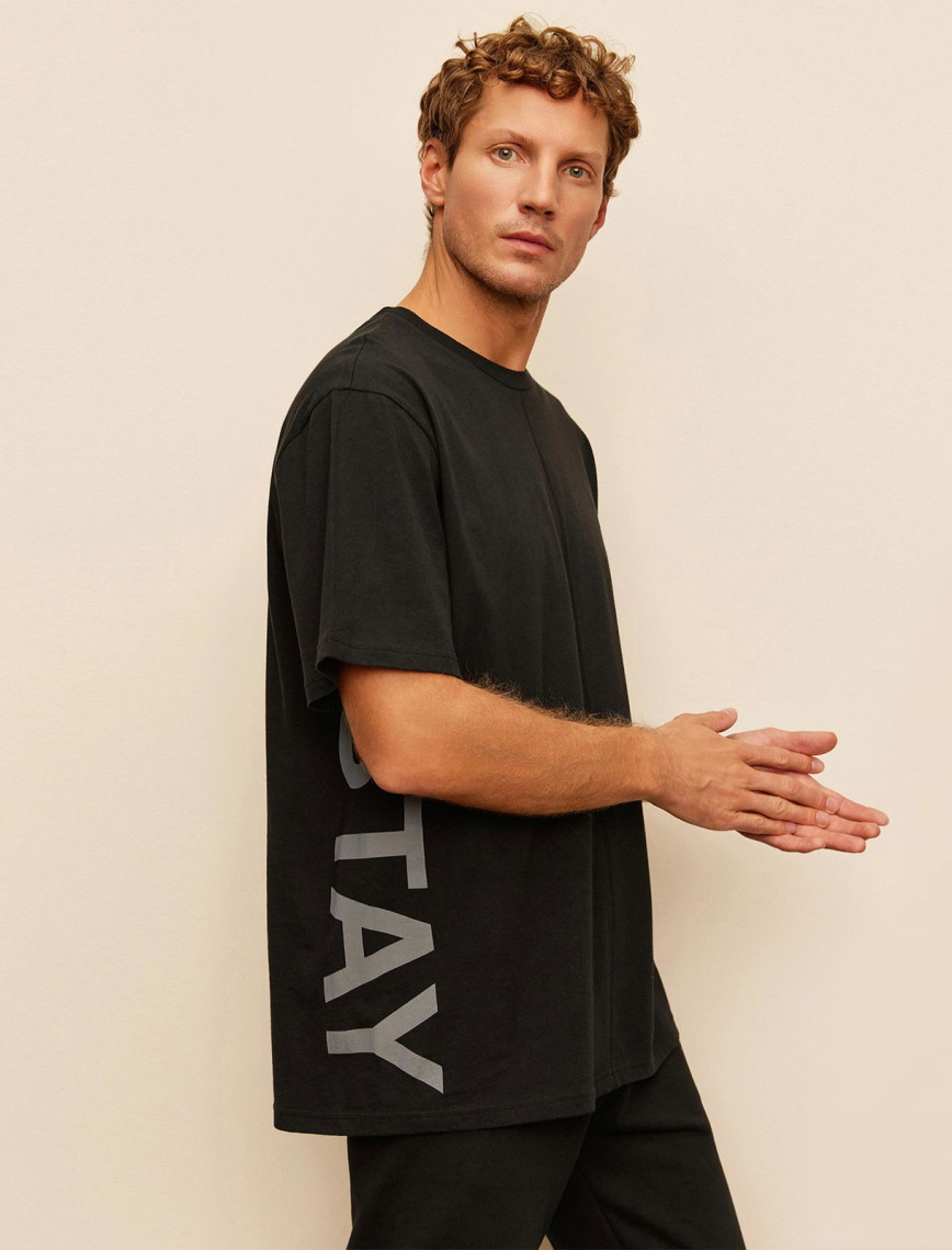 The Stay Line Soley Unisex Siyah T-Shirt The Stay Line Soley Unisex Siyah T-Shirt