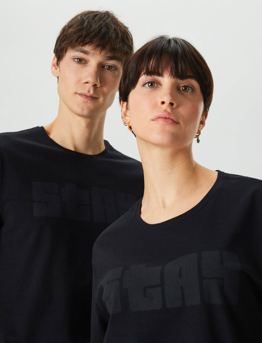 The Stay Line Ghost Print Unisex Siyah T-Shirt The Stay Line Ghost Print Unisex Siyah T-Shirt