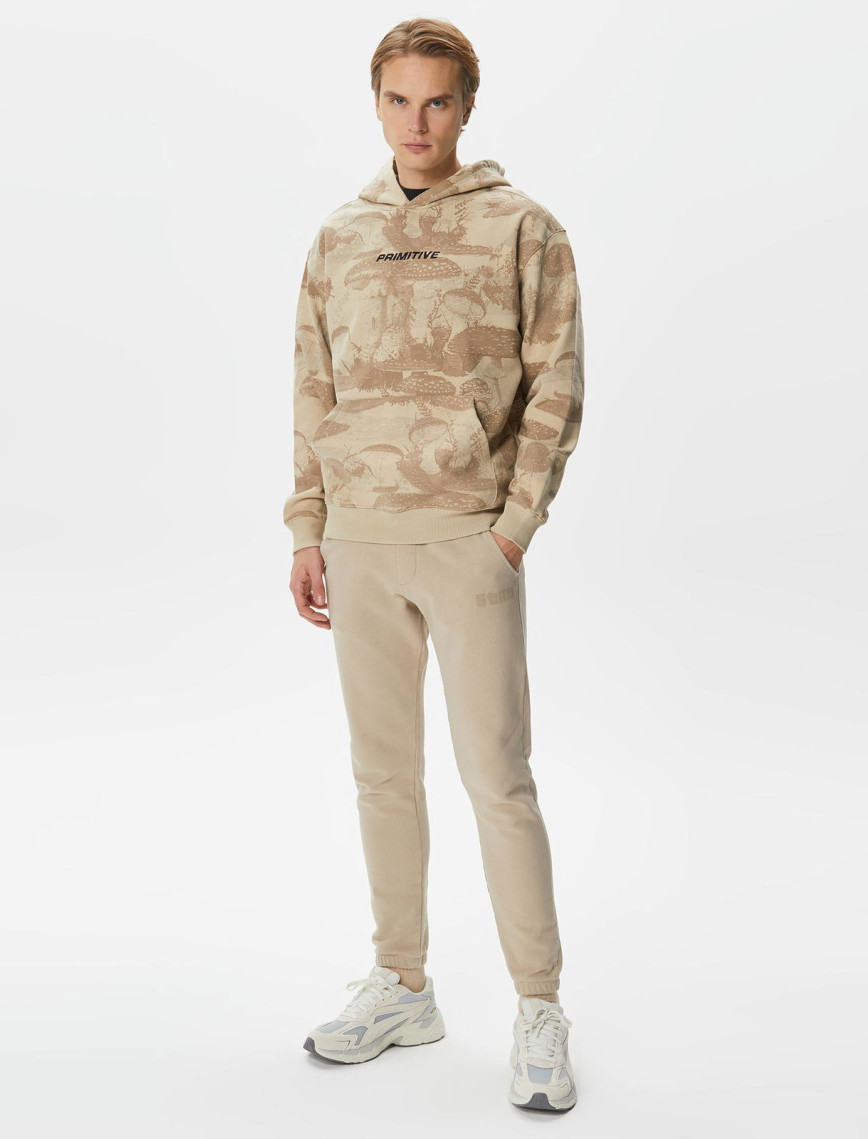 Primitive Harvest Erkek Bej Hoodie