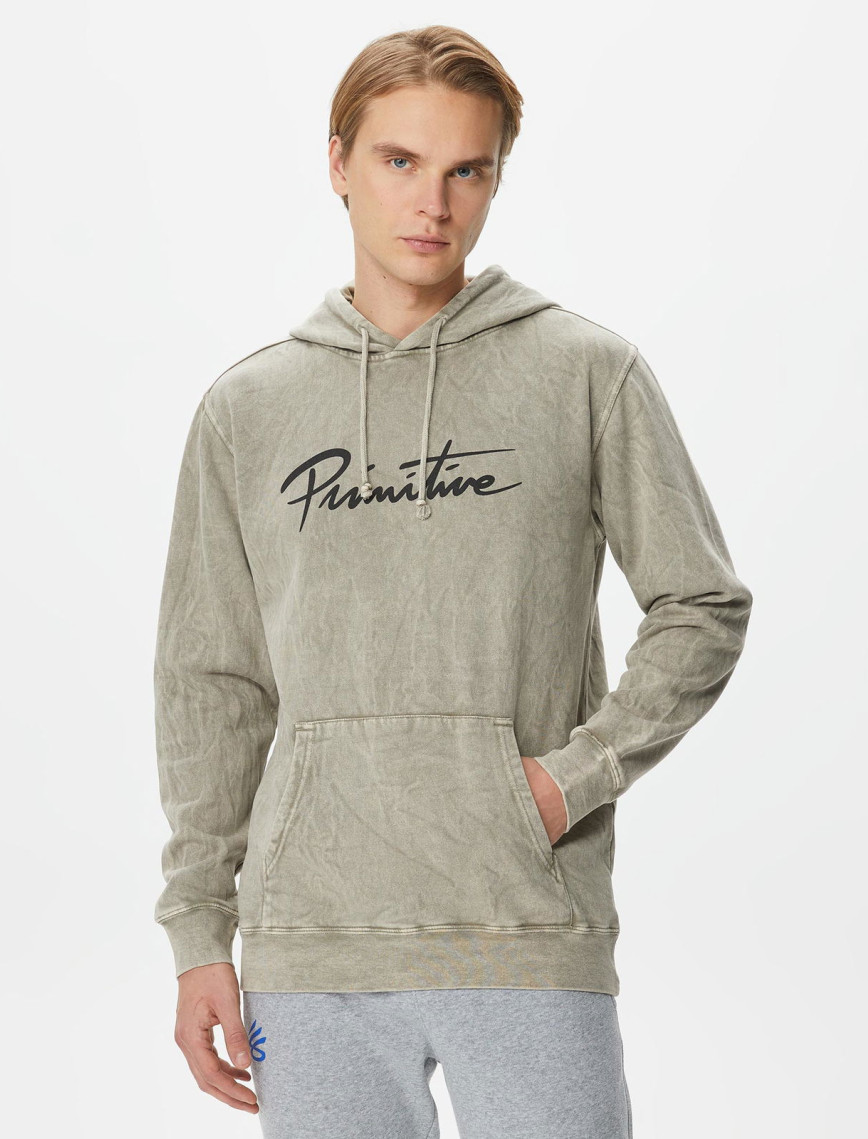 Primitive Nuevo Acid Washed Erkek Bej Hoodie Primitive Nuevo Acid Washed Erkek Bej Hoodie