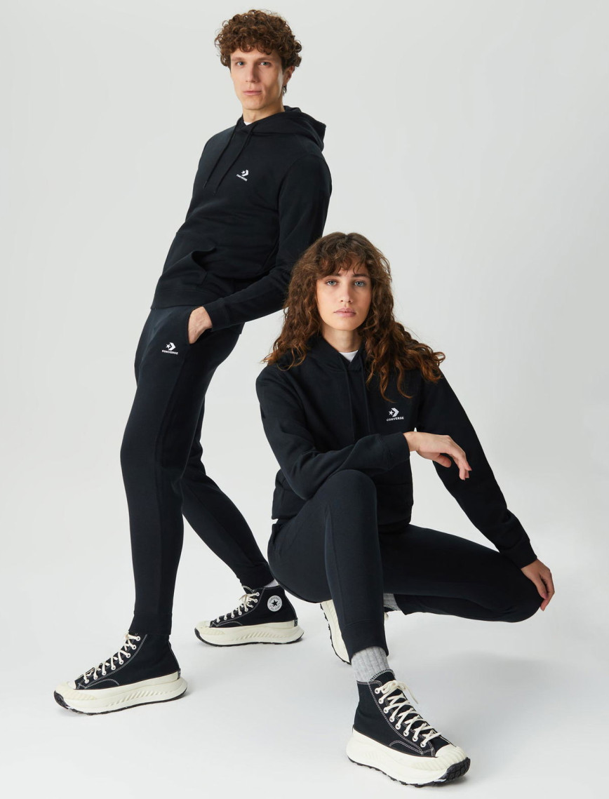 Converse Go-To Embroidered Star Chevron Unisex Siyah Eşofman Altı Converse Go-To Embroidered Star Chevron Unisex Siyah Eşofman Altı