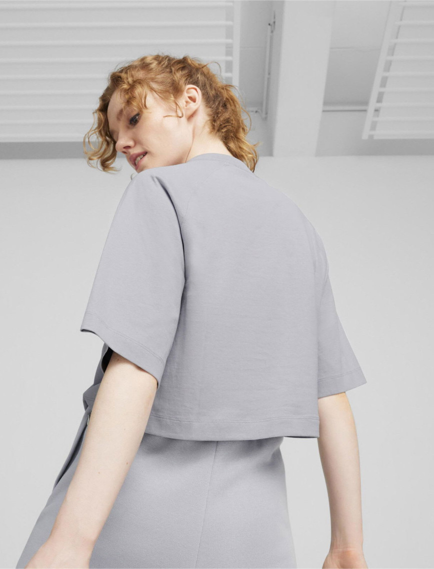 Puma Classics+ Oversized Kadın Gri T-Shirt Puma Classics+ Oversized Kadın Gri T-Shirt