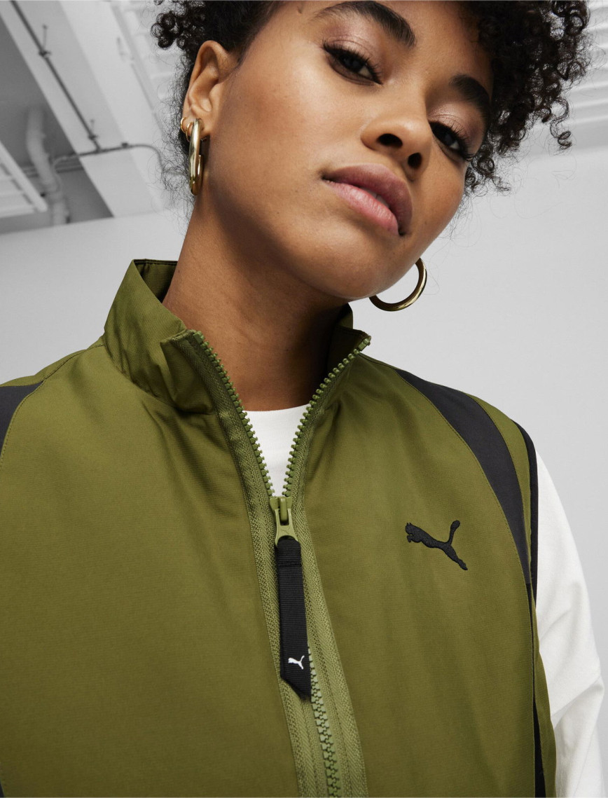 Puma Dare To Woven Vest Kadın Yeşil Ceket