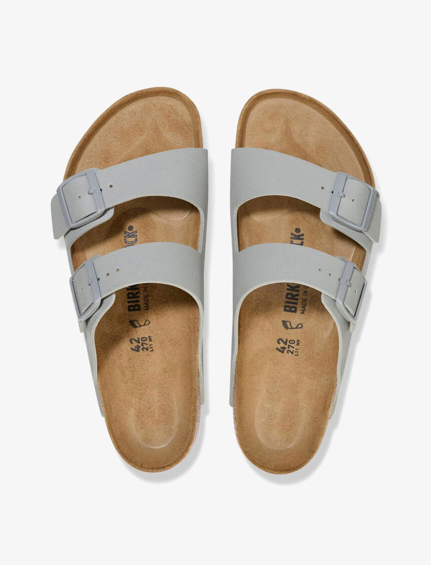 Birkenstock Arizona Bf Saffiano Erkek Gri Terlik Birkenstock Arizona Bf Saffiano Erkek Gri Terlik