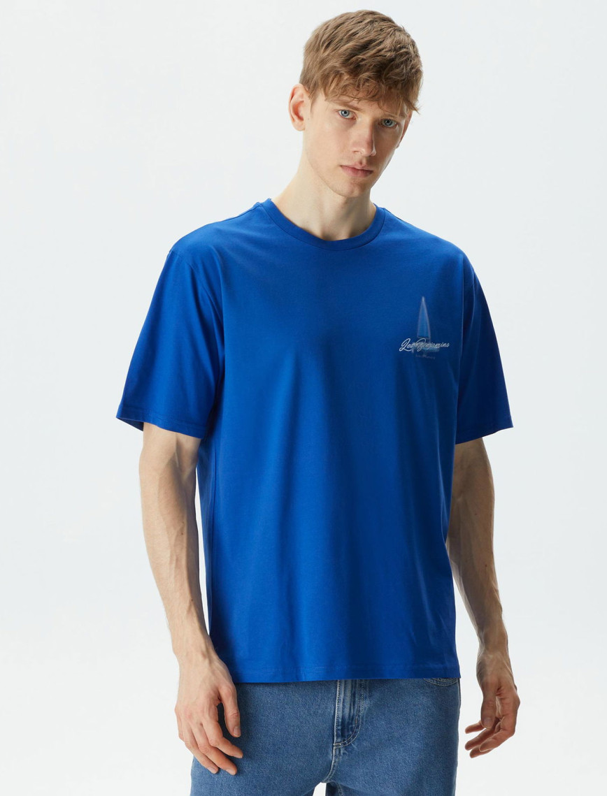 Les Benjamins Kısmet Erkek Mavi T-Shirt Les Benjamins Kısmet Erkek Mavi T-Shirt