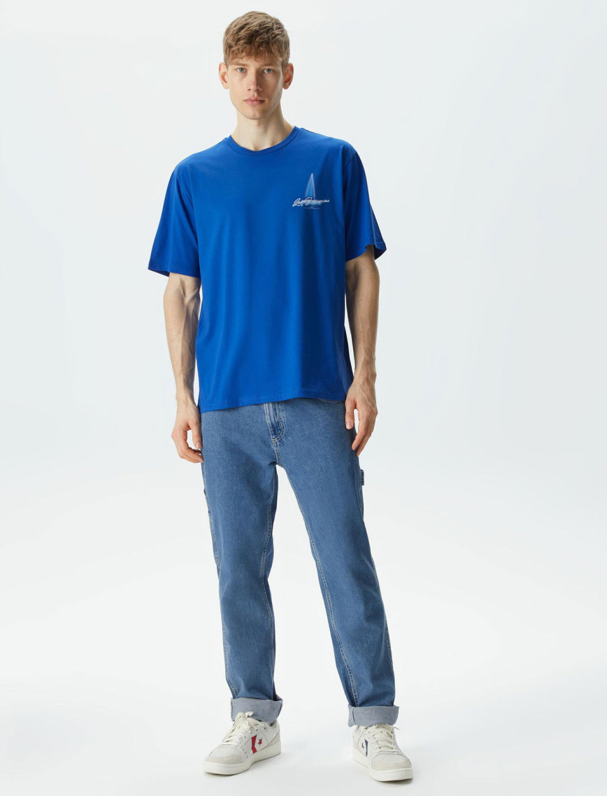 Les Benjamins Kısmet Erkek Mavi T-Shirt Les Benjamins Kısmet Erkek Mavi T-Shirt