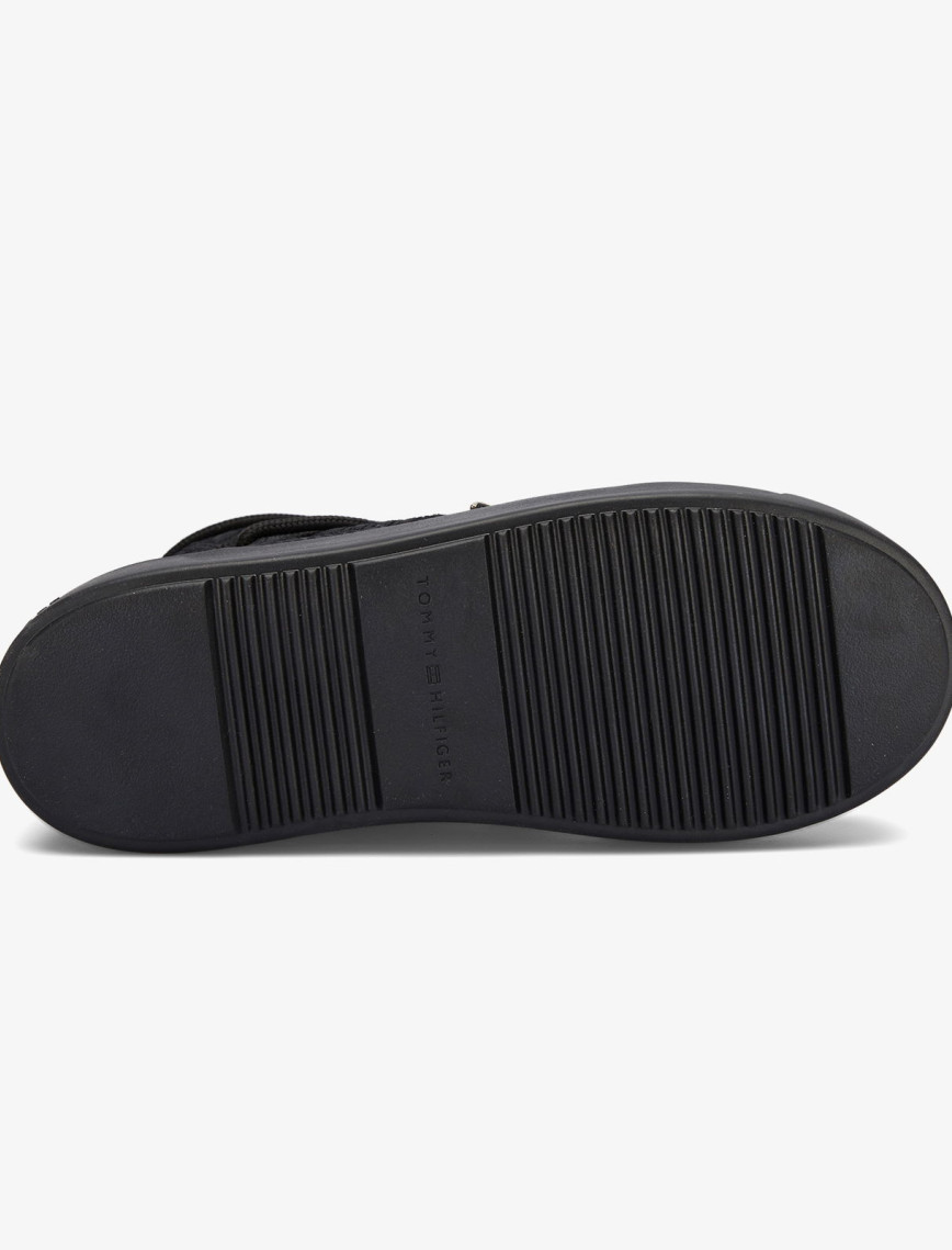 Tommy Hilfiger Lace-Up Monogram Kadın Siyah Bot Tommy Hilfiger Lace-Up Monogram Kadın Siyah Bot