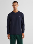 GANT Erkek Lacivert Slim Fit Bisiklet Yaka Uzun Kollu T-Shirt GANT Erkek Lacivert Slim Fit Bisiklet Yaka Uzun Kollu T-Shirt