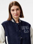Tommy Jeans Letterman Kadın Mavi Ceket