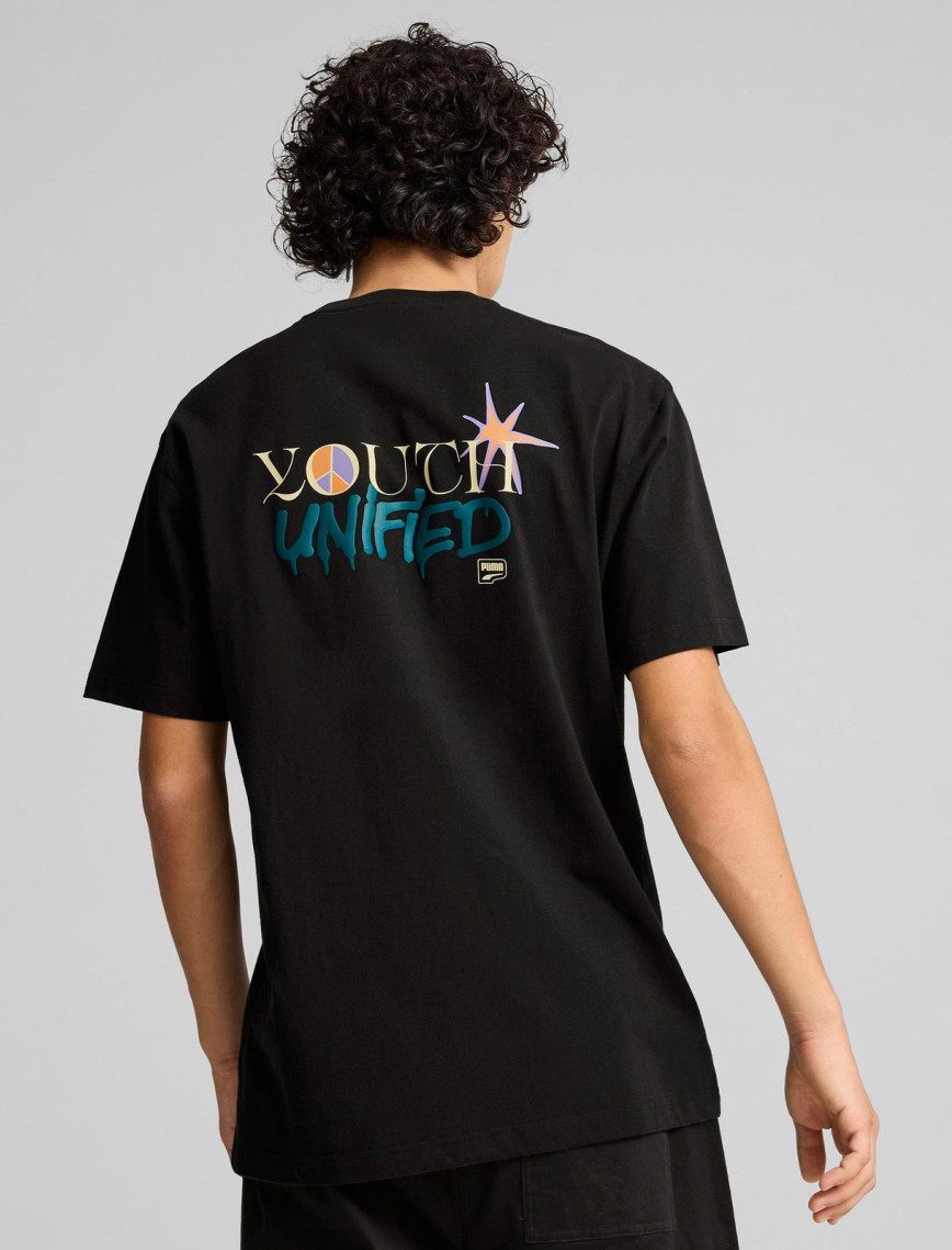 Puma Downtown Relaxed Graphic Unisex Siyah T-Shirt Puma Downtown Relaxed Graphic Unisex Siyah T-Shirt