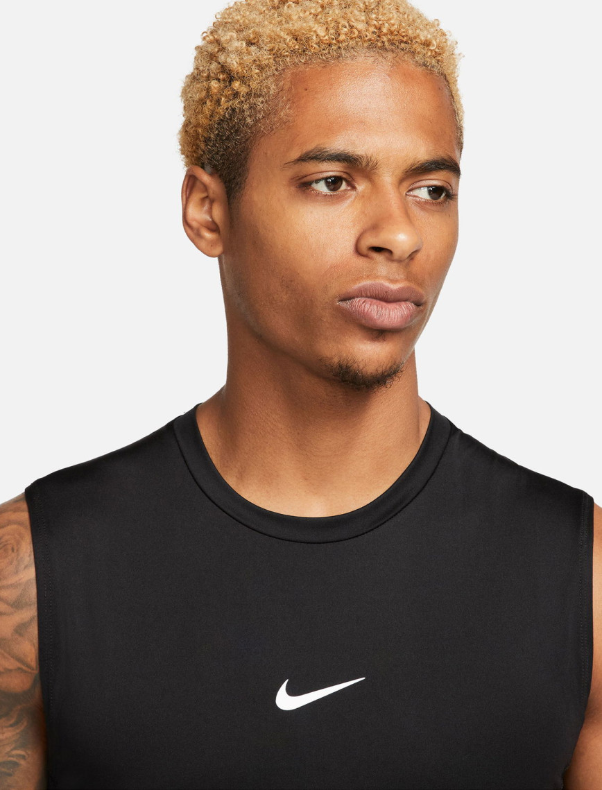 Nike Pro Dri-Fit Erkek Siyah Kolsuz T-Shirt Nike Pro Dri-Fit Erkek Siyah Kolsuz T-Shirt